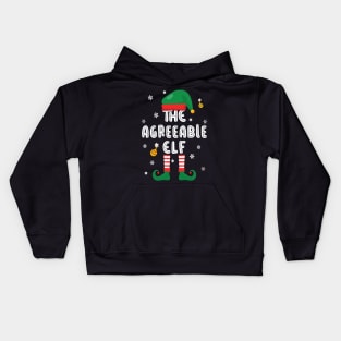 The Agreeable Elf - Christmas Little Helper Design Kids Hoodie